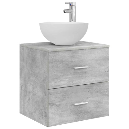 Badkamerkastenset 3 st Betongrijs 49,5 x 35 x 63 cm