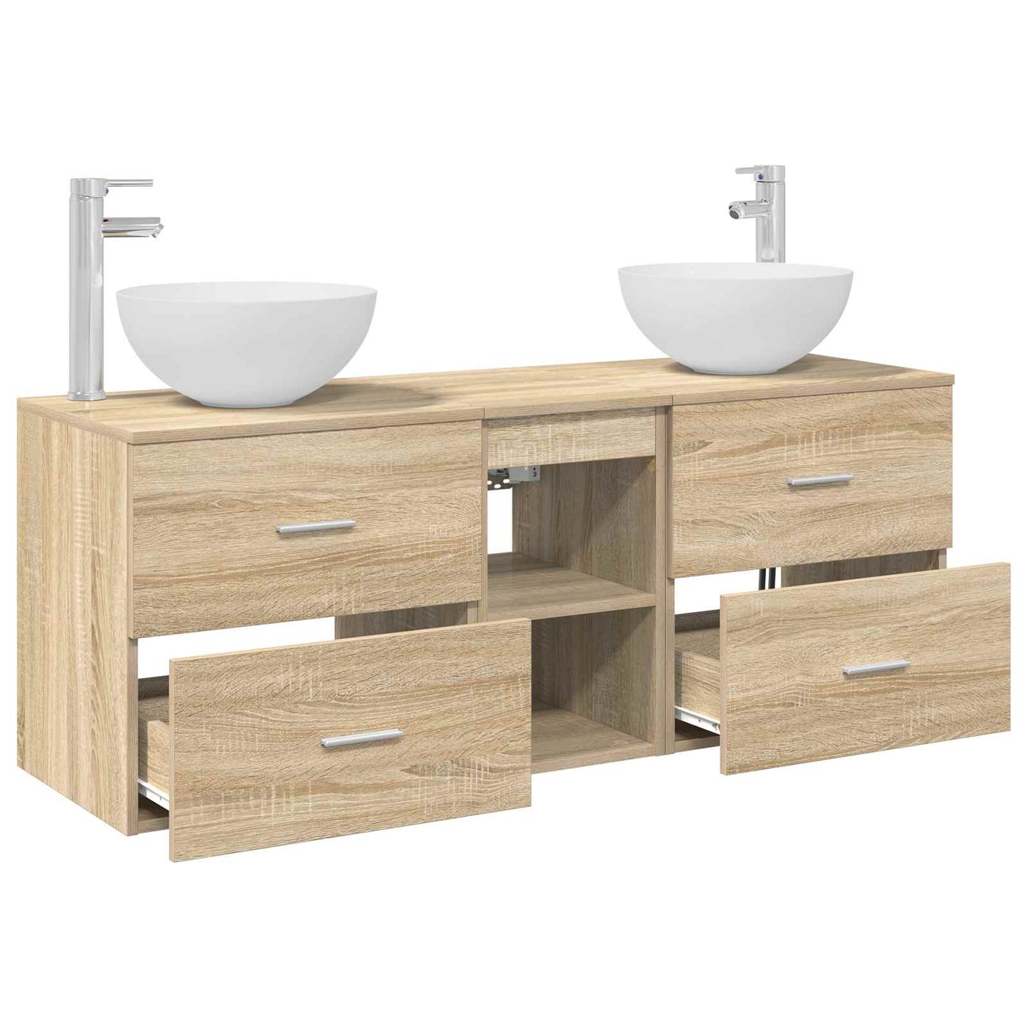 Badkamerkastenset 3 st Sonoma Eiken 49,5 x 41 x 64,5 cm