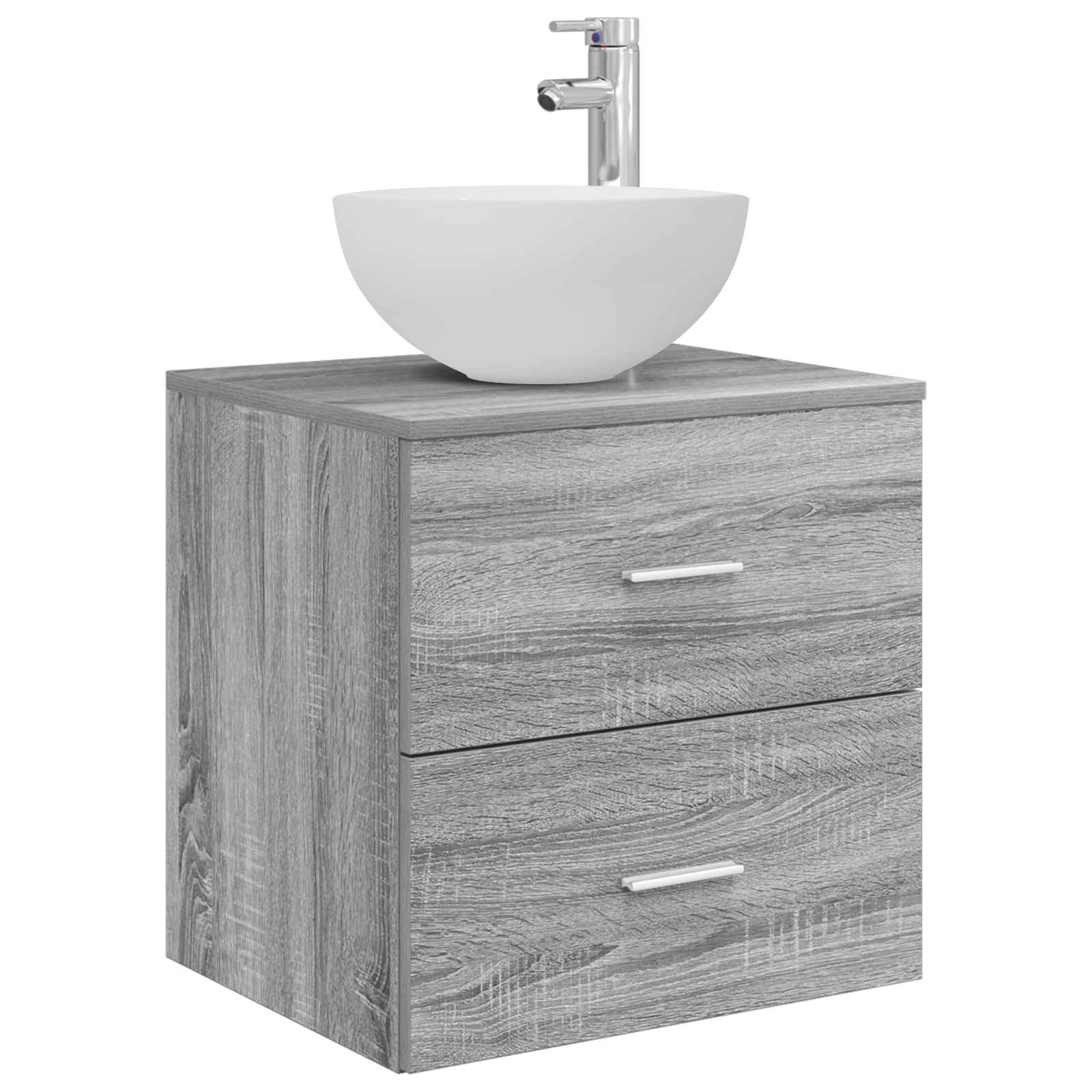 Badkamerkastenset 3 st Grijs Sonoma 49,5 x 41 x 64,5 cm