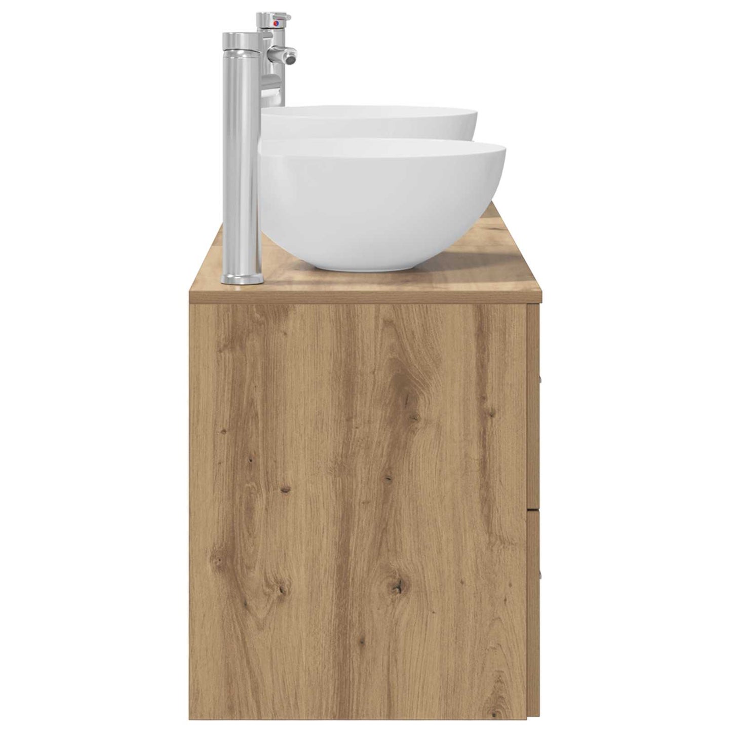 Badkamerkastenset 3 st Artisanaal eiken 49,5 x 41 x 64,5 cm