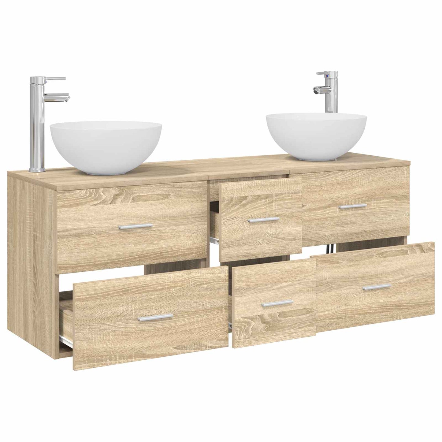 Badkamerkastenset 3 st Sonoma Eiken 49,5 x 41 x 64,5 cm