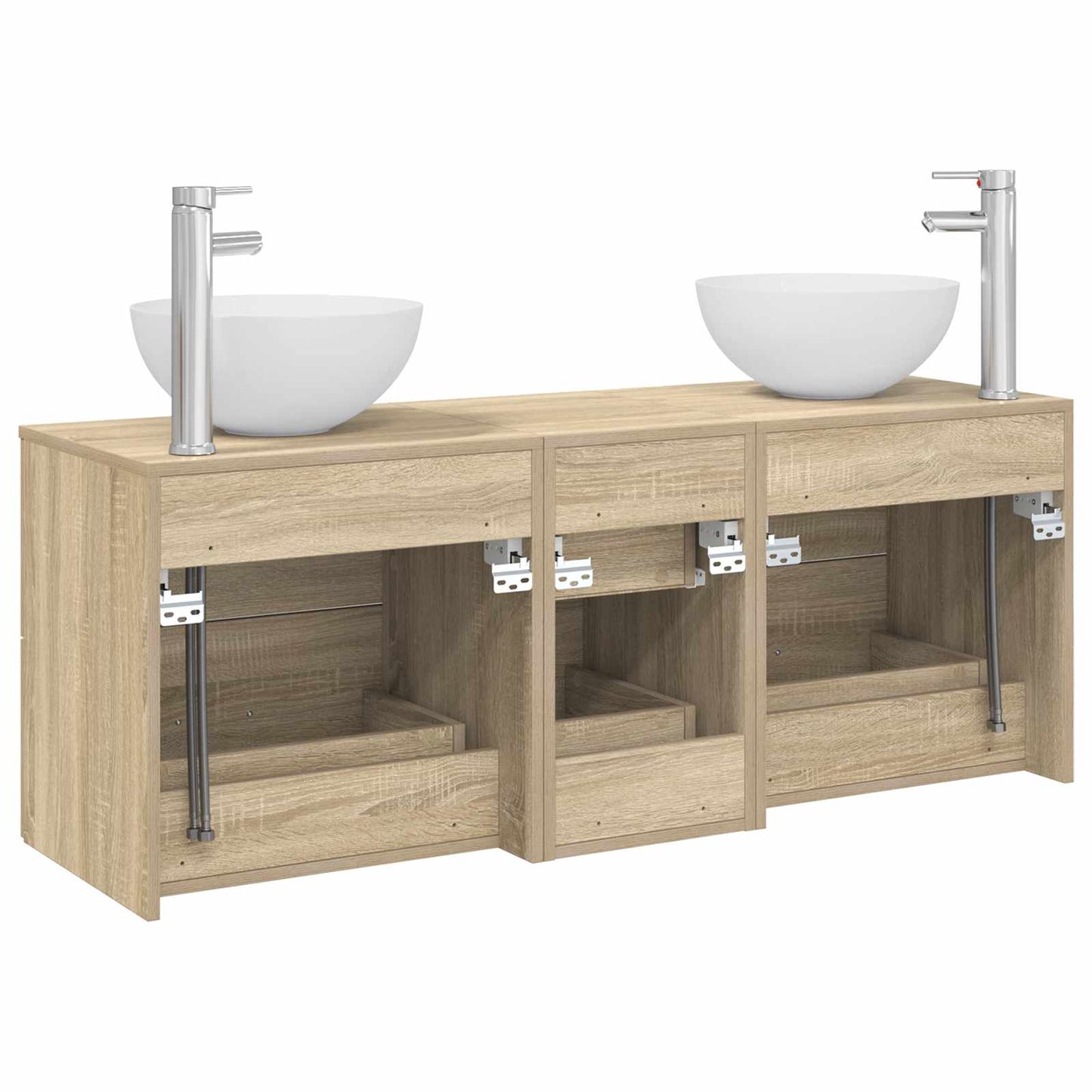 Badkamerkastenset 3 st Sonoma Eiken 49,5 x 41 x 64,5 cm