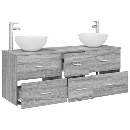 Badkamerkastenset 3 st Grijs Sonoma 49,5 x 41 x 64,5 cm