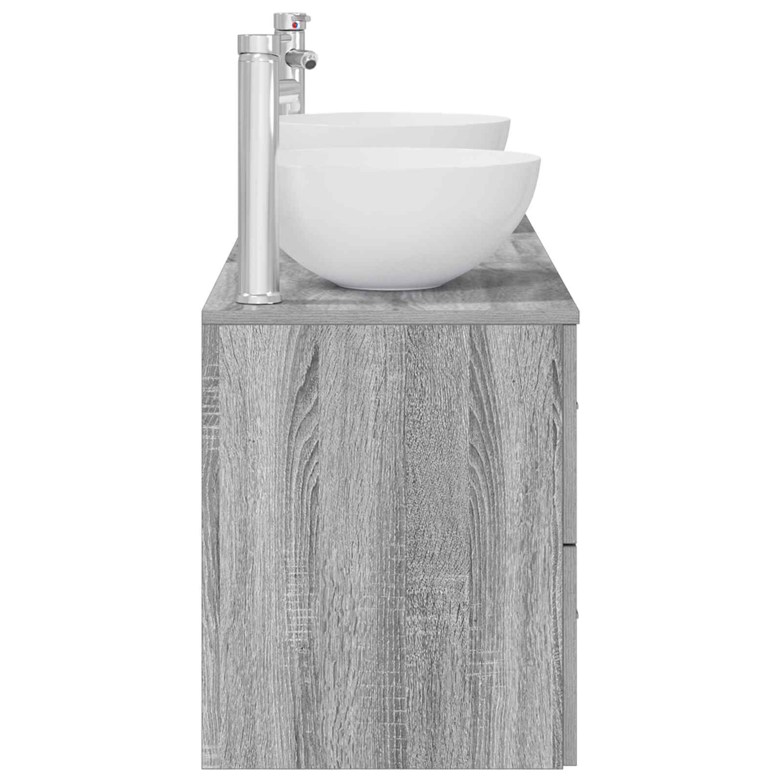 Badkamerkastenset 3 st Grijs Sonoma 49,5 x 41 x 64,5 cm