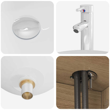 Badkamerkastenset 3 st Artisanaal eiken 49,5 x 41 x 64,5 cm
