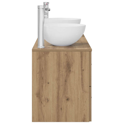 Badkamerkastenset 3 st Artisanaal eiken 49,5 x 41 x 64,5 cm