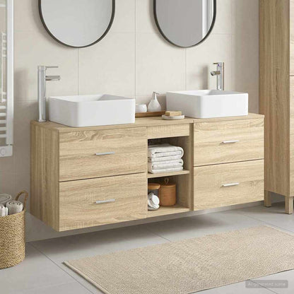 Badkamerkastenset 3 st Sonoma Eiken 49,5 x 41 x 63 cm