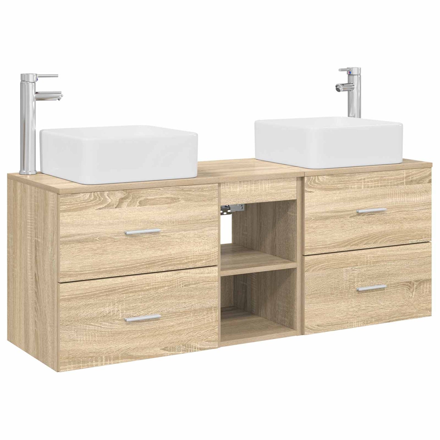 Badkamerkastenset 3 st Sonoma Eiken 49,5 x 41 x 63 cm