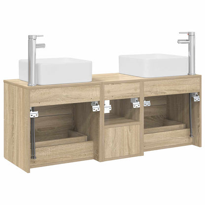Badkamerkastenset 3 st Sonoma Eiken 49,5 x 41 x 63 cm