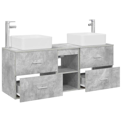 Badkamerkastenset 3 st Betongrijs 49,5 x 41 x 63 cm