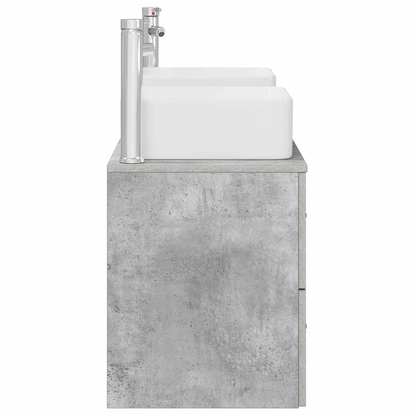 Badkamerkastenset 3 st Betongrijs 49,5 x 41 x 63 cm