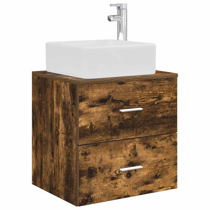 Badkamerkastenset 3 st Gerookt eiken 49,5 x 41 x 63 cm