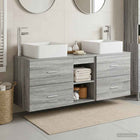 Badkamerkastenset 3 st Grijs Sonoma 49,5 x 41 x 63 cm