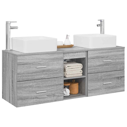 Badkamerkastenset 3 st Grijs Sonoma 49,5 x 41 x 63 cm