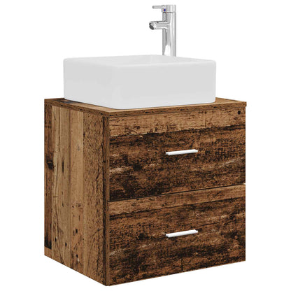Badkamerkastenset 3 st Oud hout 49,5 x 41 x 63 cm Bewerkt hout