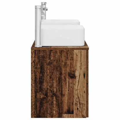 Badkamerkastenset 3 st Oud hout 49,5 x 41 x 63 cm Bewerkt hout