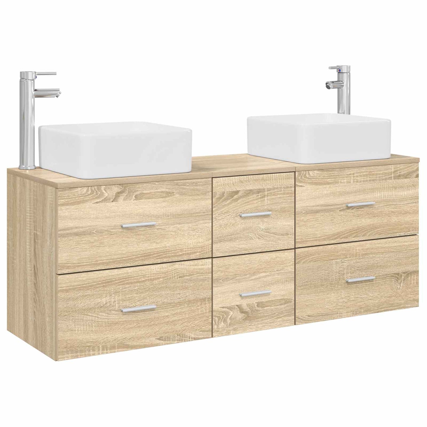 Badkamerkastenset 3 st Sonoma Eiken 49,5 x 41 x 63 cm