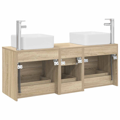 Badkamerkastenset 3 st Sonoma Eiken 49,5 x 41 x 63 cm