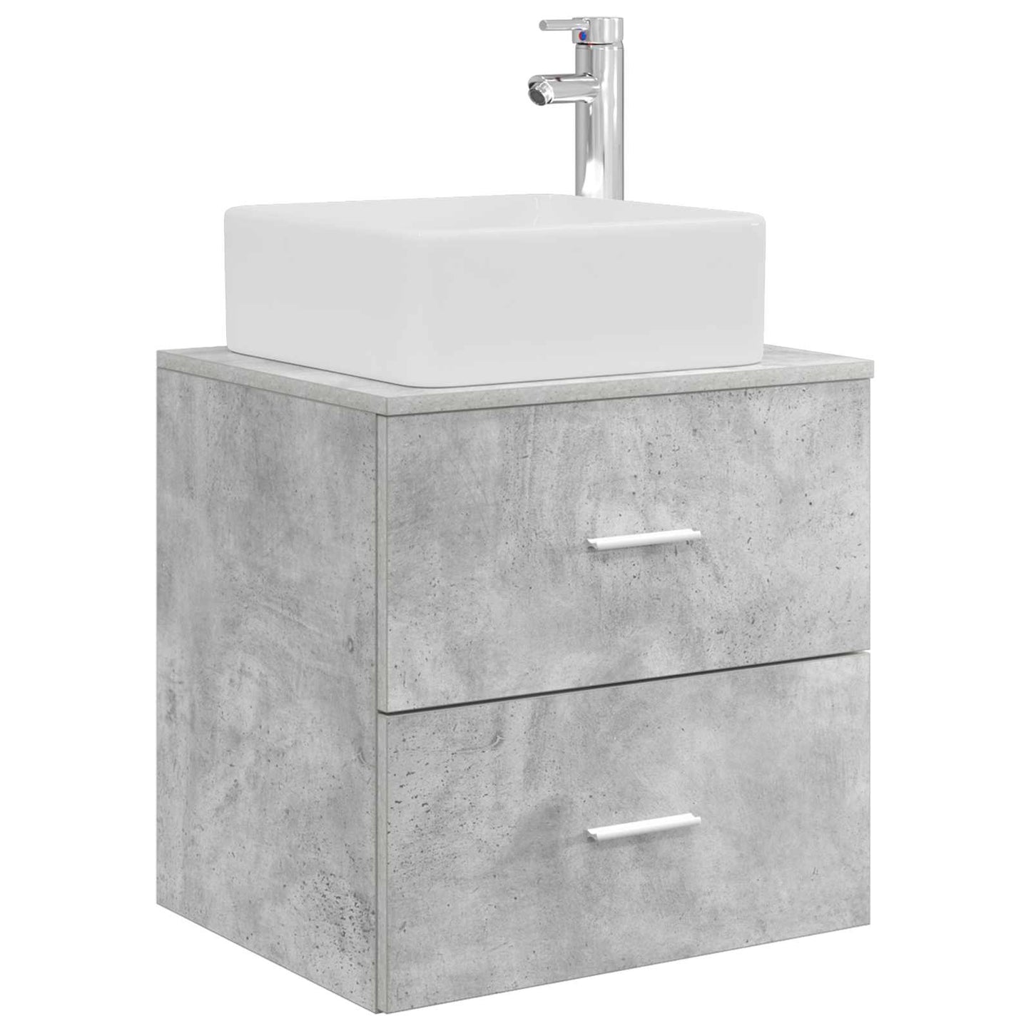 Badkamerkastenset 3 st Betongrijs 49,5 x 41 x 63 cm