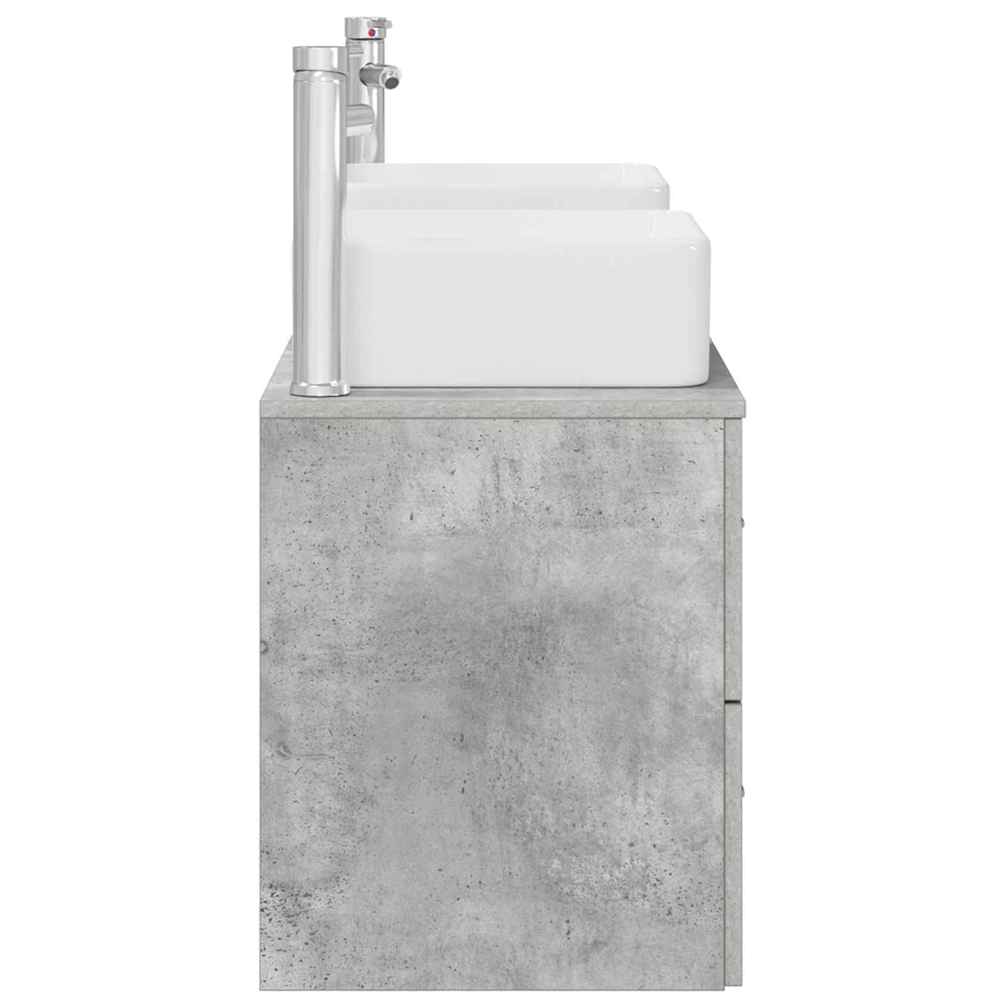 Badkamerkastenset 3 st Betongrijs 49,5 x 41 x 63 cm
