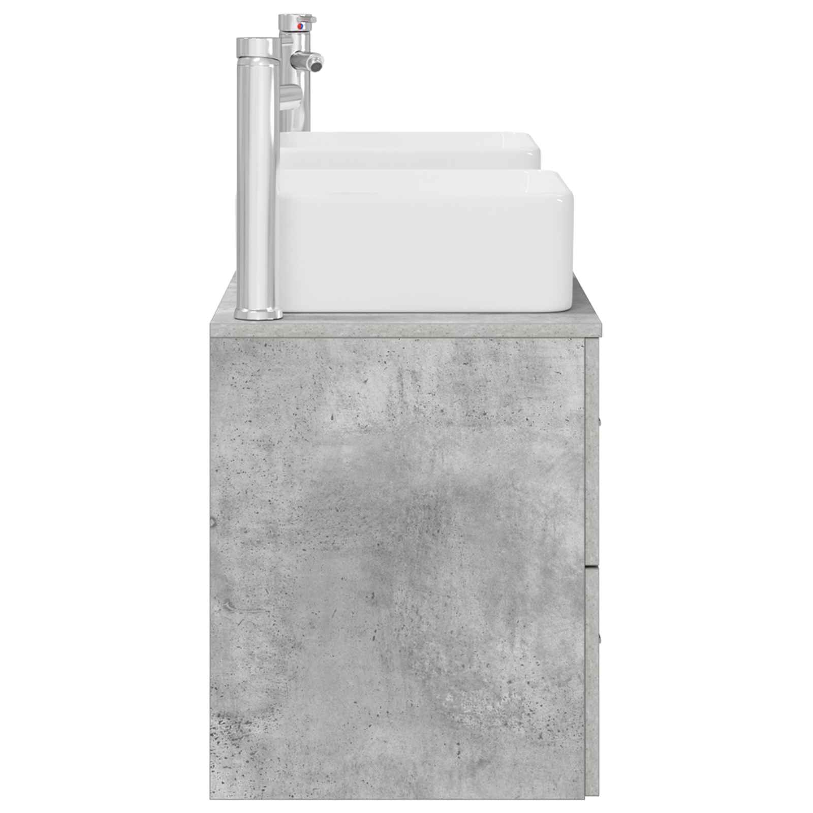 Badkamerkastenset 3 st Betongrijs 49,5 x 41 x 63 cm