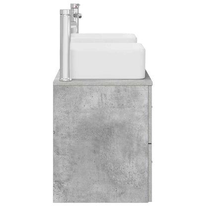 Badkamerkastenset 3 st Betongrijs 49,5 x 41 x 63 cm