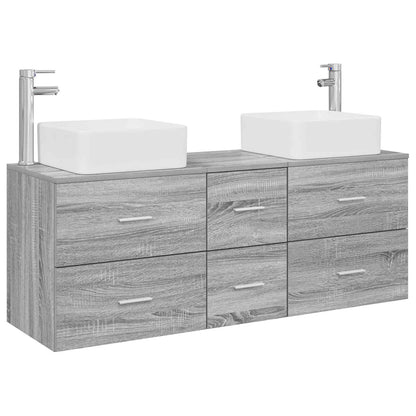 Badkamerkastenset 3 st Grijs Sonoma 49,5 x 41 x 63 cm