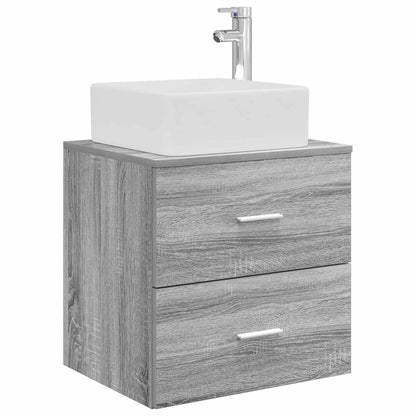 Badkamerkastenset 3 st Grijs Sonoma 49,5 x 41 x 63 cm