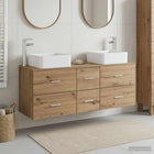 Badkamerkastenset 3 st Artisanaal eiken 49,5 x 41 x 63 cm