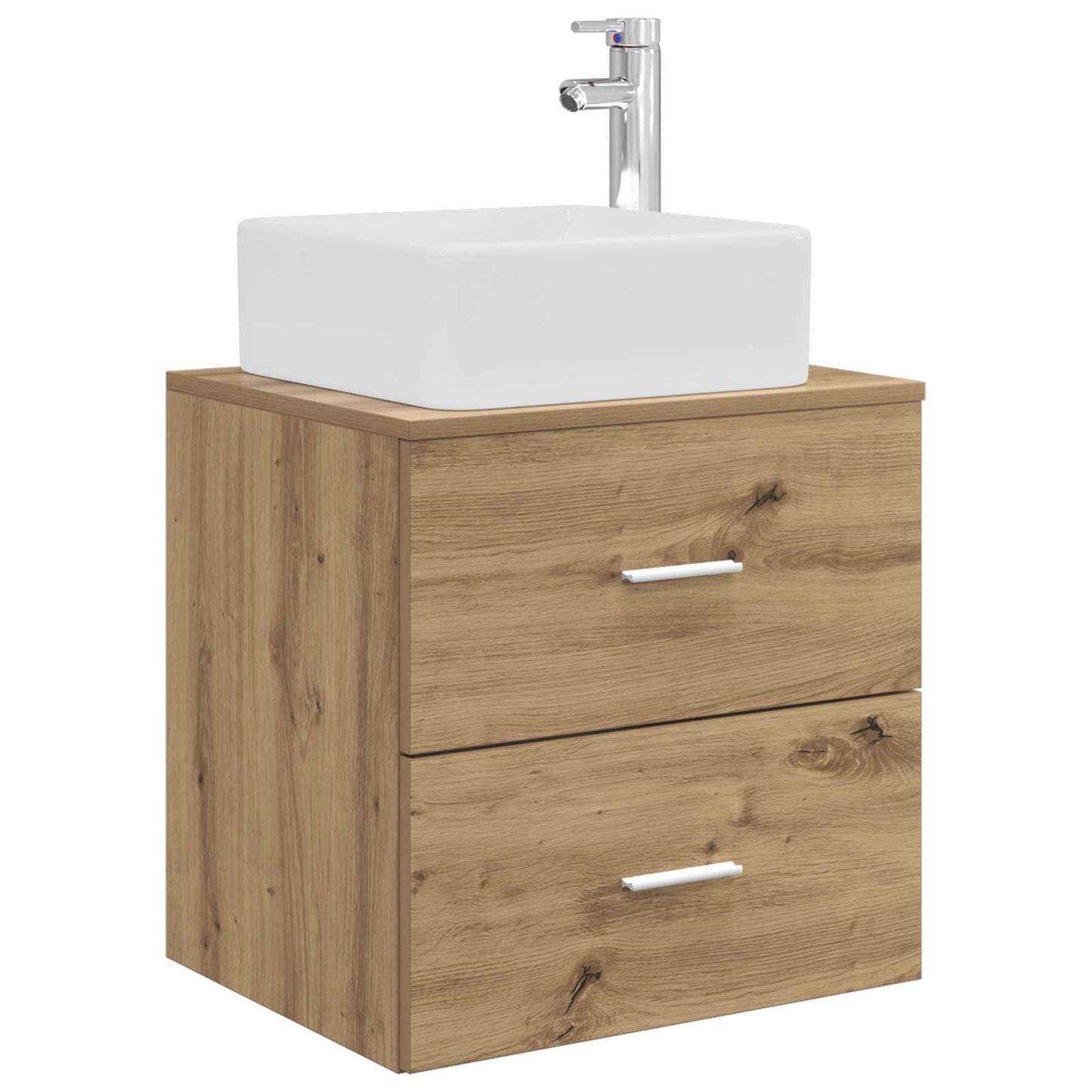 Badkamerkastenset 3 st Artisanaal eiken 49,5 x 41 x 63 cm