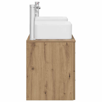 Badkamerkastenset 3 st Artisanaal eiken 49,5 x 41 x 63 cm