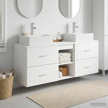 Badkamerkastenset 3 st Wit 49,5 x 41 x 62,5 cm Bewerkt hout