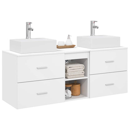 Badkamerkastenset 3 st Wit 49,5 x 41 x 62,5 cm Bewerkt hout