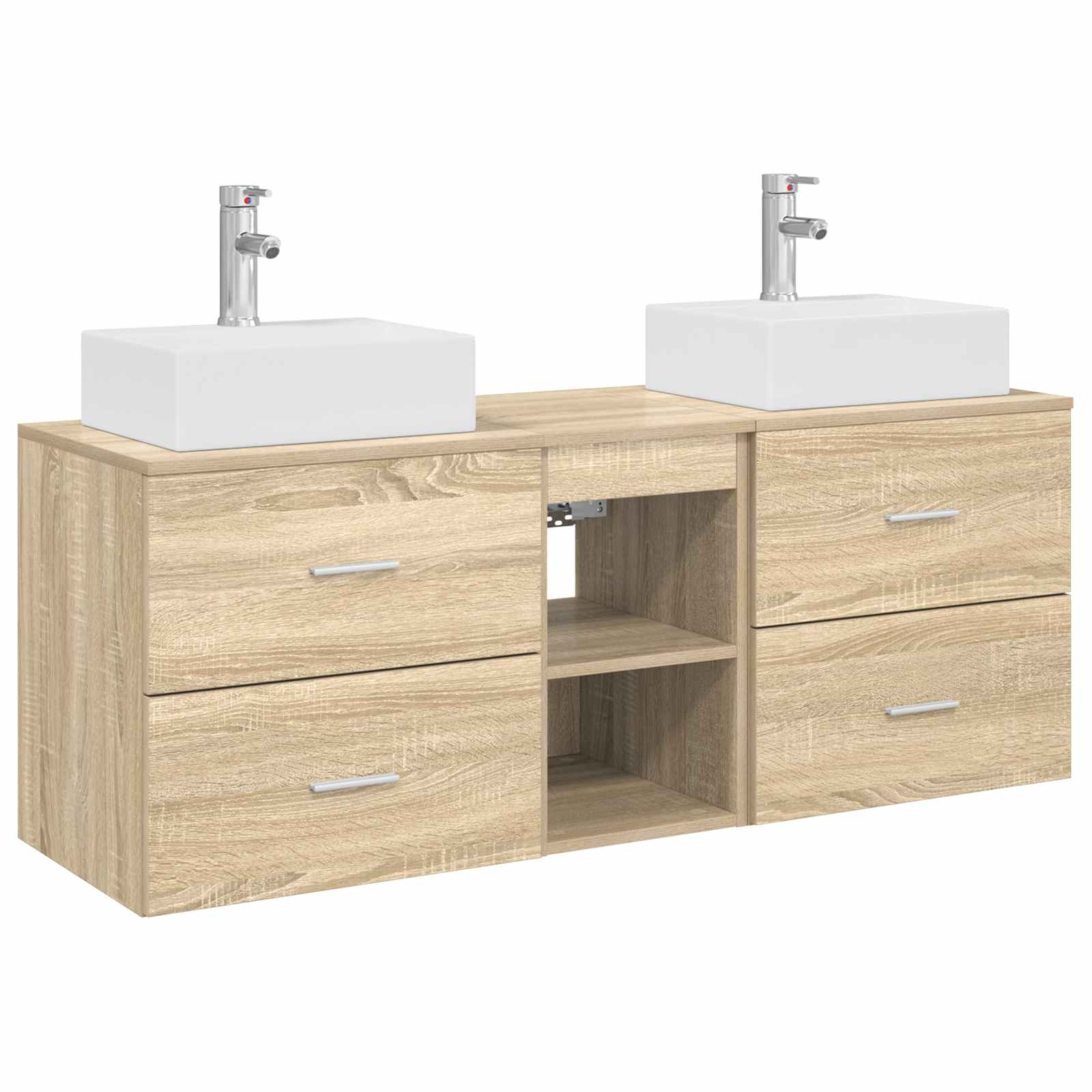 Badkamerkastenset 3 st Sonoma Eiken 49,5 x 41 x 62,5 cm