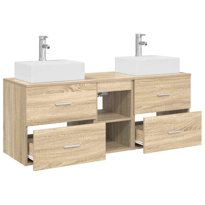 Badkamerkastenset 3 st Sonoma Eiken 49,5 x 41 x 62,5 cm