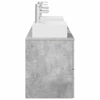 Badkamerkastenset 3 st Betongrijs 49,5 x 41 x 62,5 cm