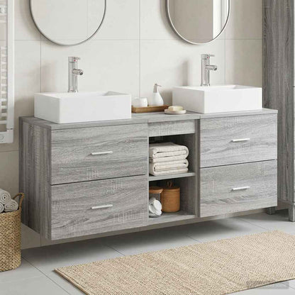 Badkamerkastenset 3 st Grijs Sonoma 49,5 x 41 x 62,5 cm