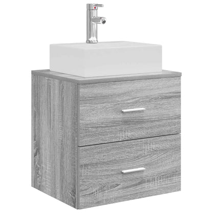 Badkamerkastenset 3 st Grijs Sonoma 49,5 x 41 x 62,5 cm