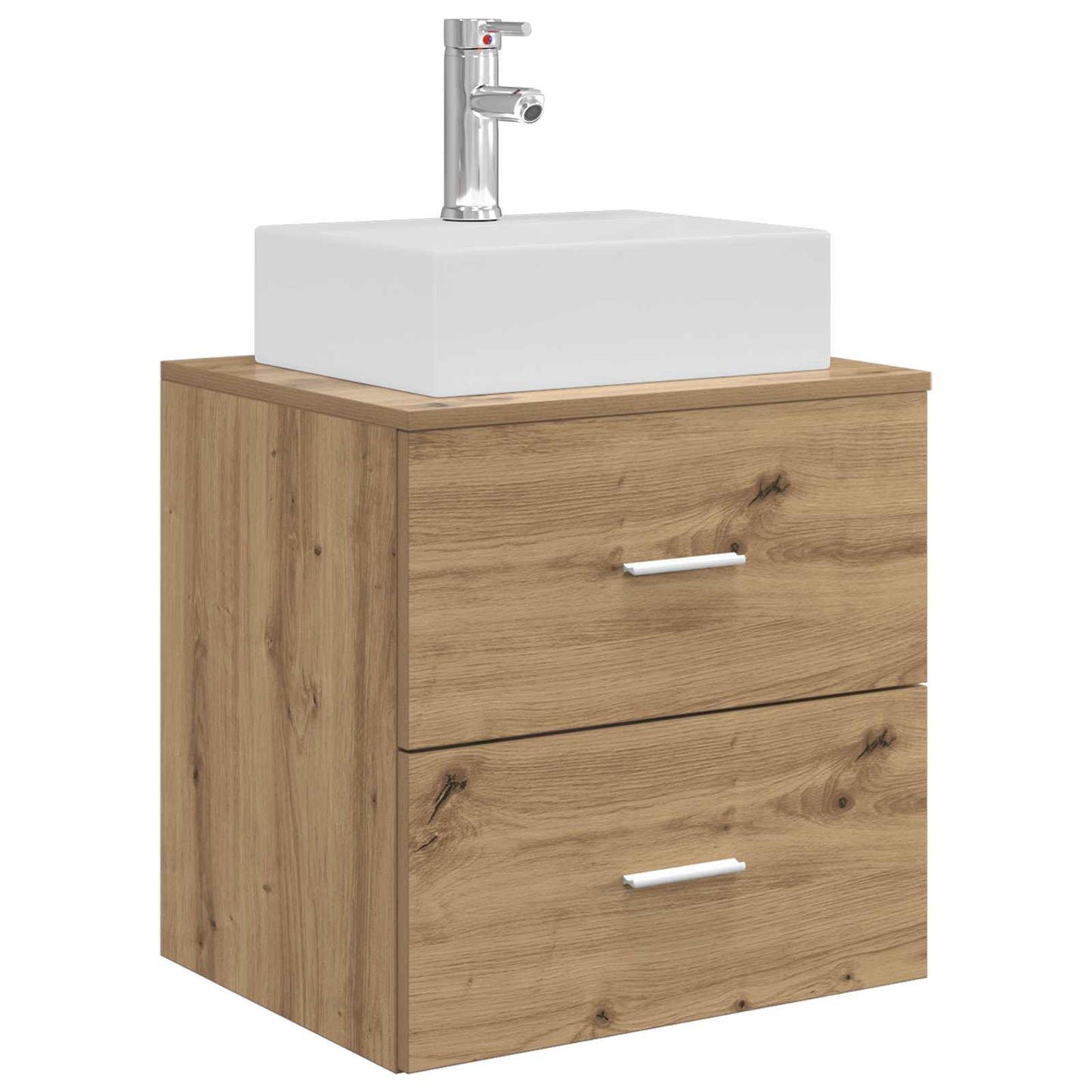 Badkamerkastenset 3 st Artisanaal eiken 49,5 x 41 x 62,5 cm