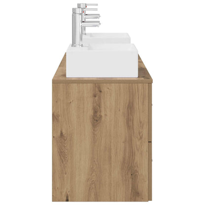 Badkamerkastenset 3 st Artisanaal eiken 49,5 x 41 x 62,5 cm