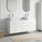 Badkamerkastenset 3 st Wit 49,5 x 41 x 62,5 cm Bewerkt hout
