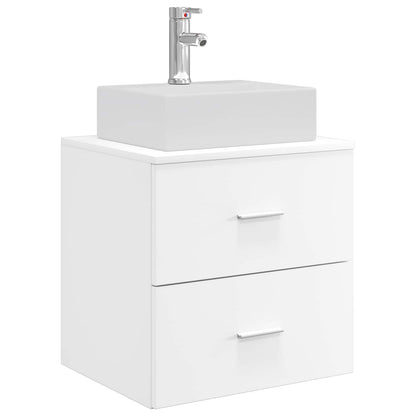 Badkamerkastenset 3 st Wit 49,5 x 41 x 62,5 cm Bewerkt hout