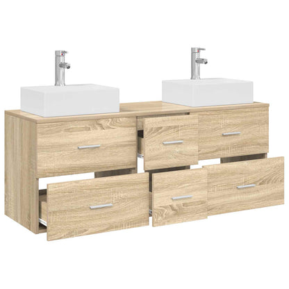 Badkamerkastenset 3 st Sonoma Eiken 49,5 x 41 x 62,5 cm