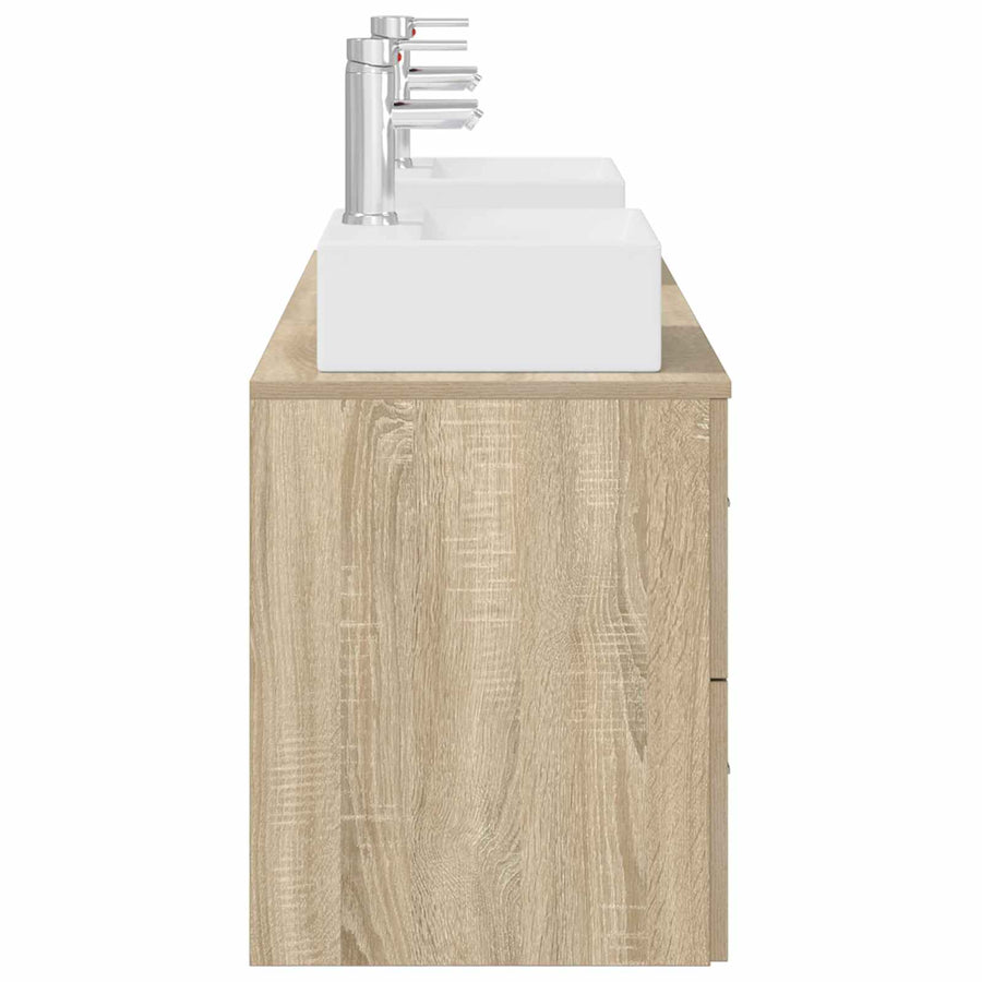 Badkamerkastenset 3 st Sonoma Eiken 49,5 x 41 x 62,5 cm