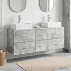 Badkamerkastenset 3 st Betongrijs 49,5 x 41 x 62,5 cm