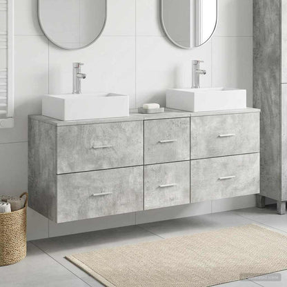 Badkamerkastenset 3 st Betongrijs 49,5 x 41 x 62,5 cm
