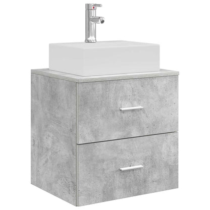 Badkamerkastenset 3 st Betongrijs 49,5 x 41 x 62,5 cm