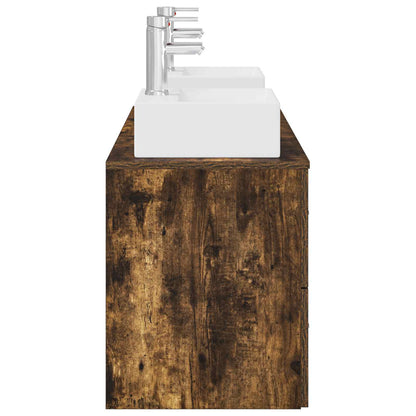 Badkamerkastenset 3 st Gerookt eiken 49,5 x 41 x 62,5 cm