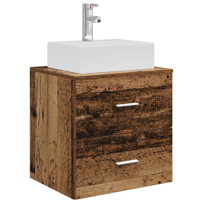 Badkamerkastenset 3 st Oud hout 49,5 x 41 x 62,5 cm