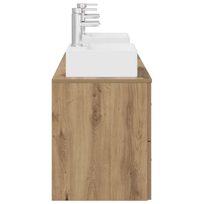 Badkamerkastenset 3 st Artisanaal eiken 49,5 x 41 x 62,5 cm